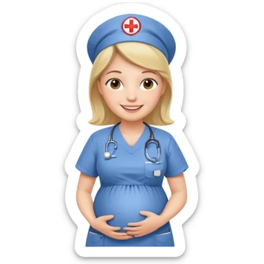 pregnant nurse sticker
