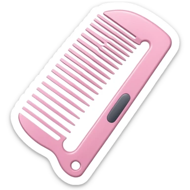light pink styler comb, variation 3 sticker