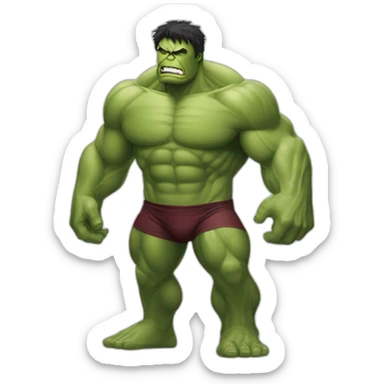 hulk qui embrasse iron man sticker