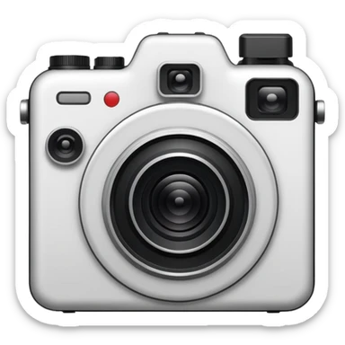 camara fotografíca solo lineas contorno sticker