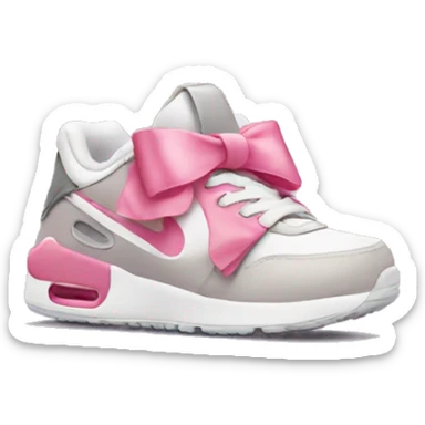 Nike shoes with a little pink bow on it sticker