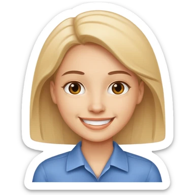 friendly coworker expression sticker