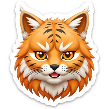 Chibi Sticker lynx angry sticker