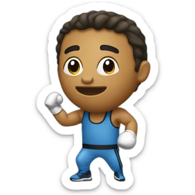 Un boxeur qui fais de la musique sticker