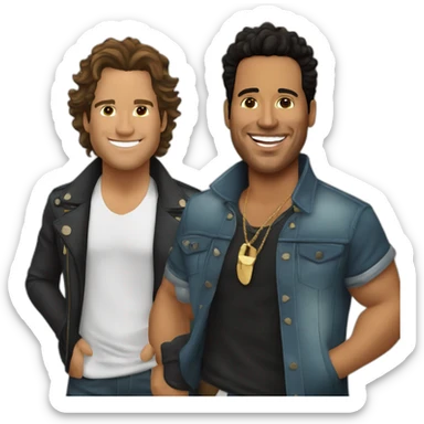 Carlos vives and romeo santos sticker