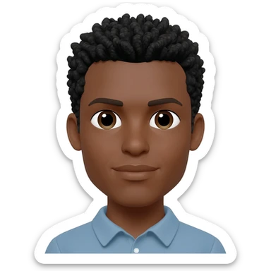 Black Man with Italian Hair sticker