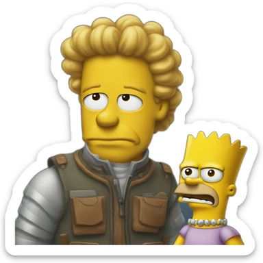 Hommer with Bart simpson sticker
