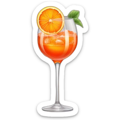 Aperol Spritz in wineglass sticker