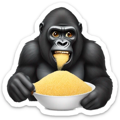 Gorilla eating a couscous  sticker