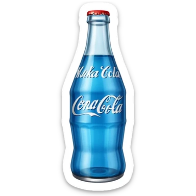Nuka Cola blue bottle turn right sticker