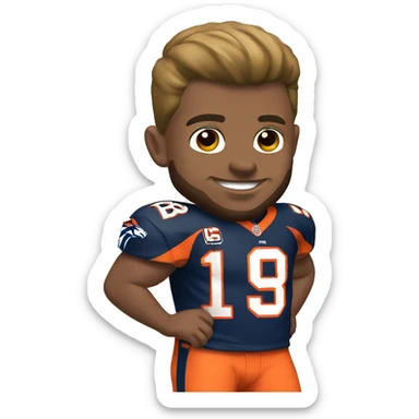 Denver Bronco with Bo nix jersey sticker
