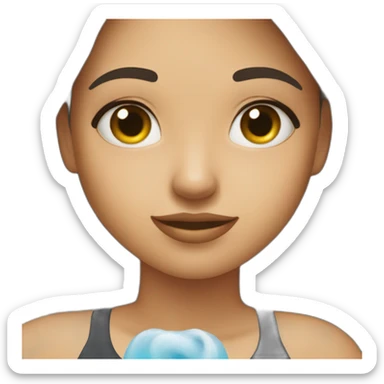 girl at the beach after a run sticker