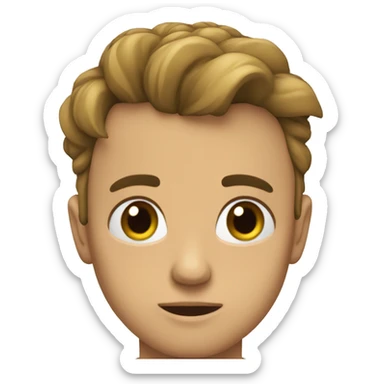 Cara sin ninguna expresión pero sonrojada  sticker