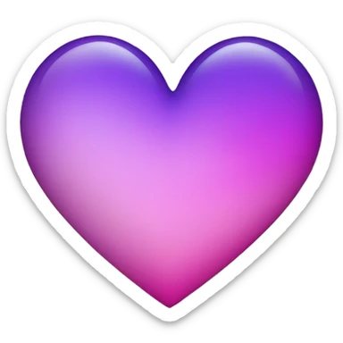 Pink and purple ombré heart sticker