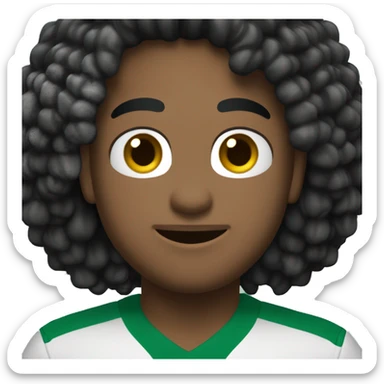 criança cabelo preto com camisa do palmeiras pele beje sticker