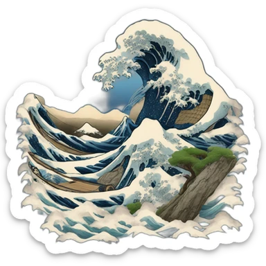 hokusai sticker