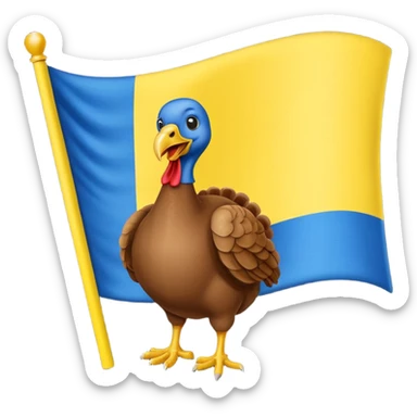 turkey ukraine flag sticker