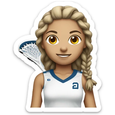 Girl lacrosse player sticker