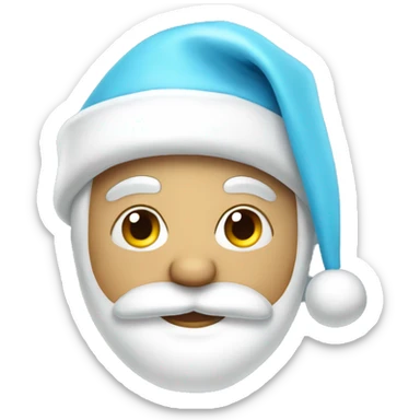 Light blue Santa hat sticker