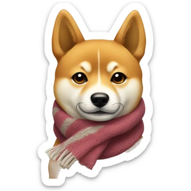 Shibainu with scarf sticker