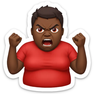 gum tsion emoji very not nice rude shouting ragebaiter fat ugly sticker