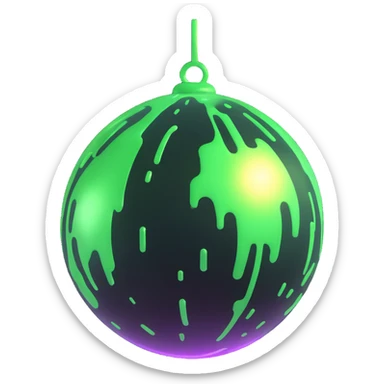 slime disco ball, glossy and fun sticker