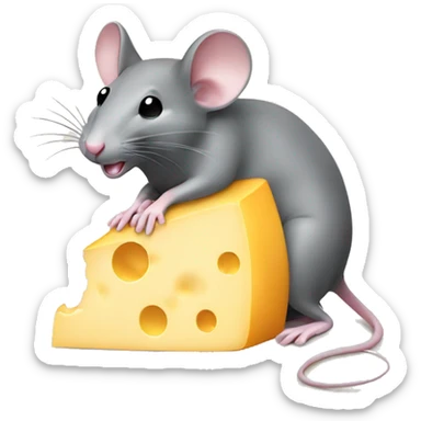 Mouse and cheese  sticker