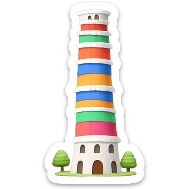 Underpants tower of pisa  sticker