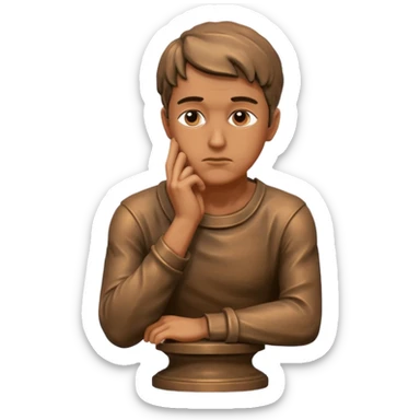 thinking man statue sticker