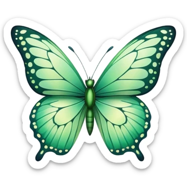 Yeşil kelebek sticker