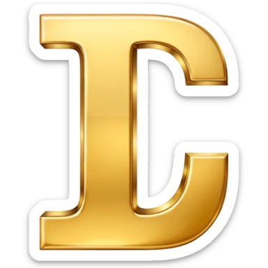 The letter: L sticker