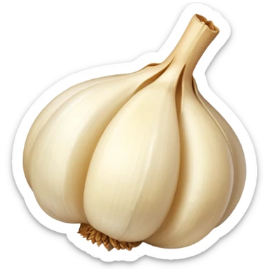 peeled garlic only one clove  sticker