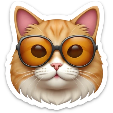 Cat with sunglasses sticker