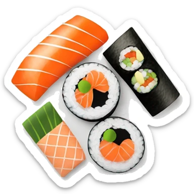Plate of sushi sticker