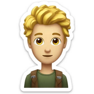 persona con un bombillo sticker