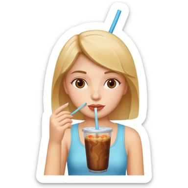 Iced coffee cutie  sticker