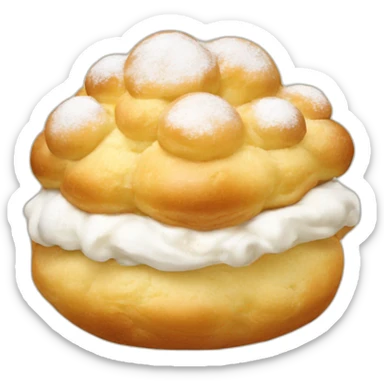 Luxurious cream puff sticker