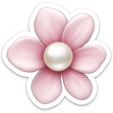 Pearl light pink flower sticker