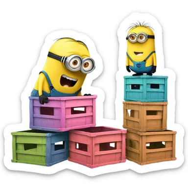 Minions with CRATES sticker
