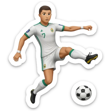 Ronaldo kicking a ball sticker