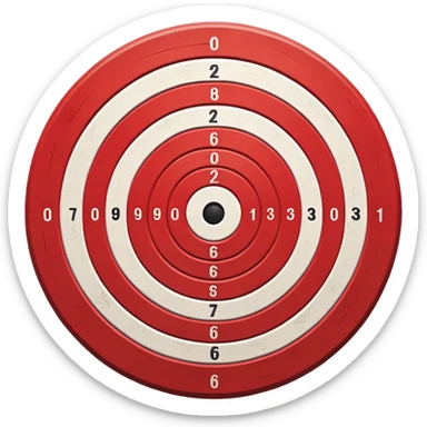 Red-white bullseye target board sticker