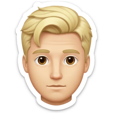 blonde male hairstyles sticker