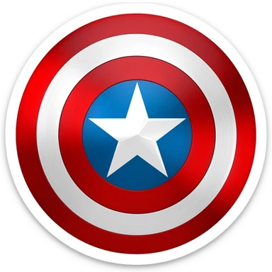 Captain America shield inspired by the aboriginal flag sticker