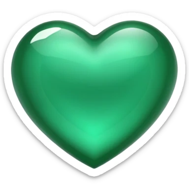 Emerald green heart that looks exactly like this: ❤️- but dark green sticker