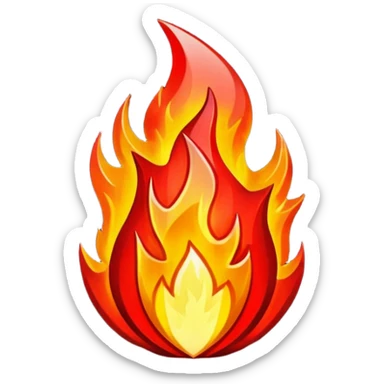 Red flaming crystal with a $ carved into the center of the crystal. sticker