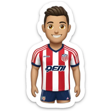 Quiero a cristiano ronaldo con camiseta de las chivas del Guadalajara sticker
