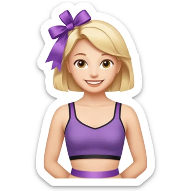 Kurdeleli güzel göbeği açık fit beli zayıf bir kız sticker