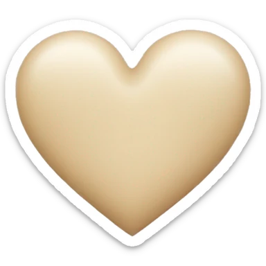 Beige heart sticker