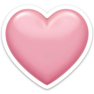 light pink heart sticker