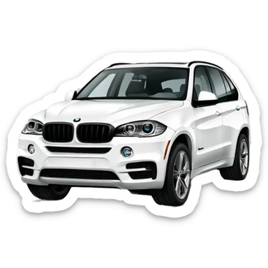 White BMW X5 sticker